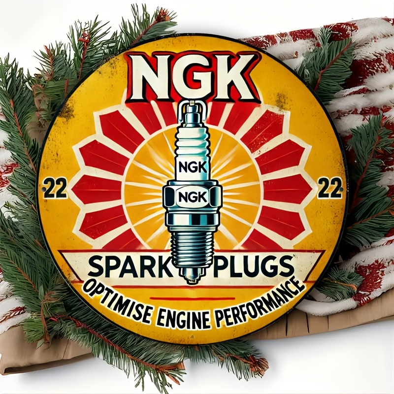 NGK Spark Plug Metal Tin Sign, - огляд і ціна Vintage Collectible Plates