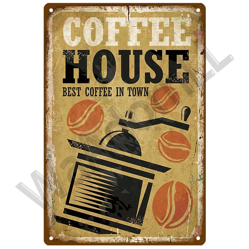 Metal Sign Retro Decor Coffee  - огляд і ціна Vintage Collectible Plates